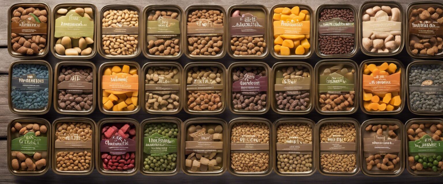 Variety of organic dog food options