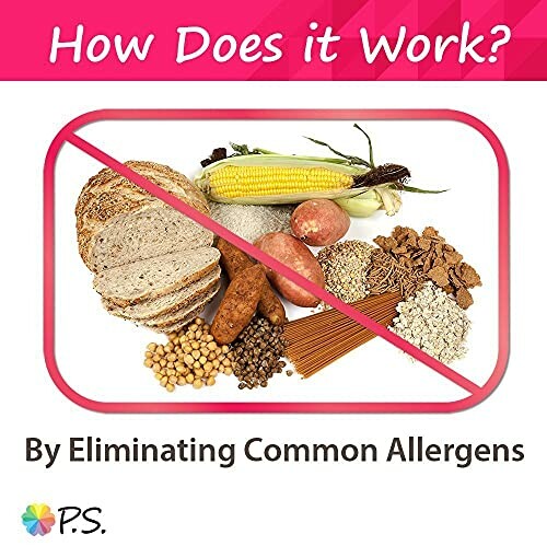 Foods crossed out for common allergens elimination.