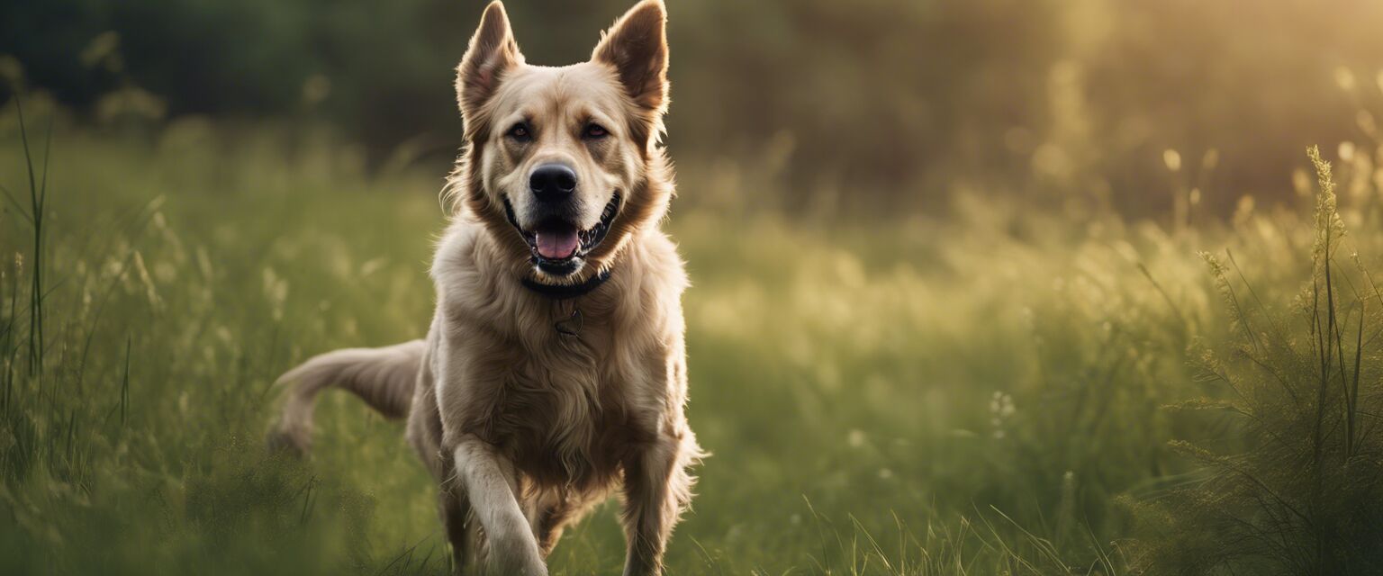 Healthy large breed dog