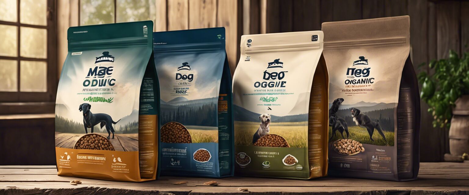 Different types of organic dog food options