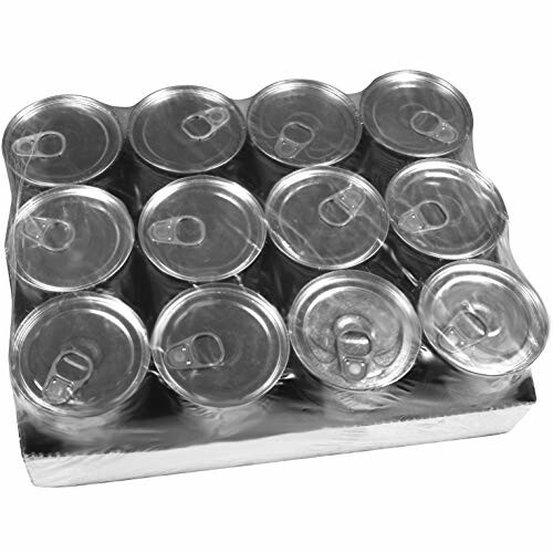 Pack of twelve aluminum soda cans in plastic wrapping